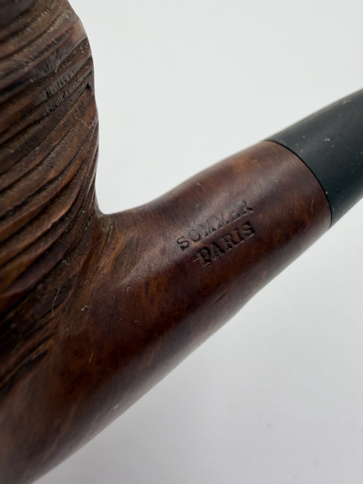 Antique Sommer Paris Wood Carved Horse Head Algerian Briar Tobacco Pipe