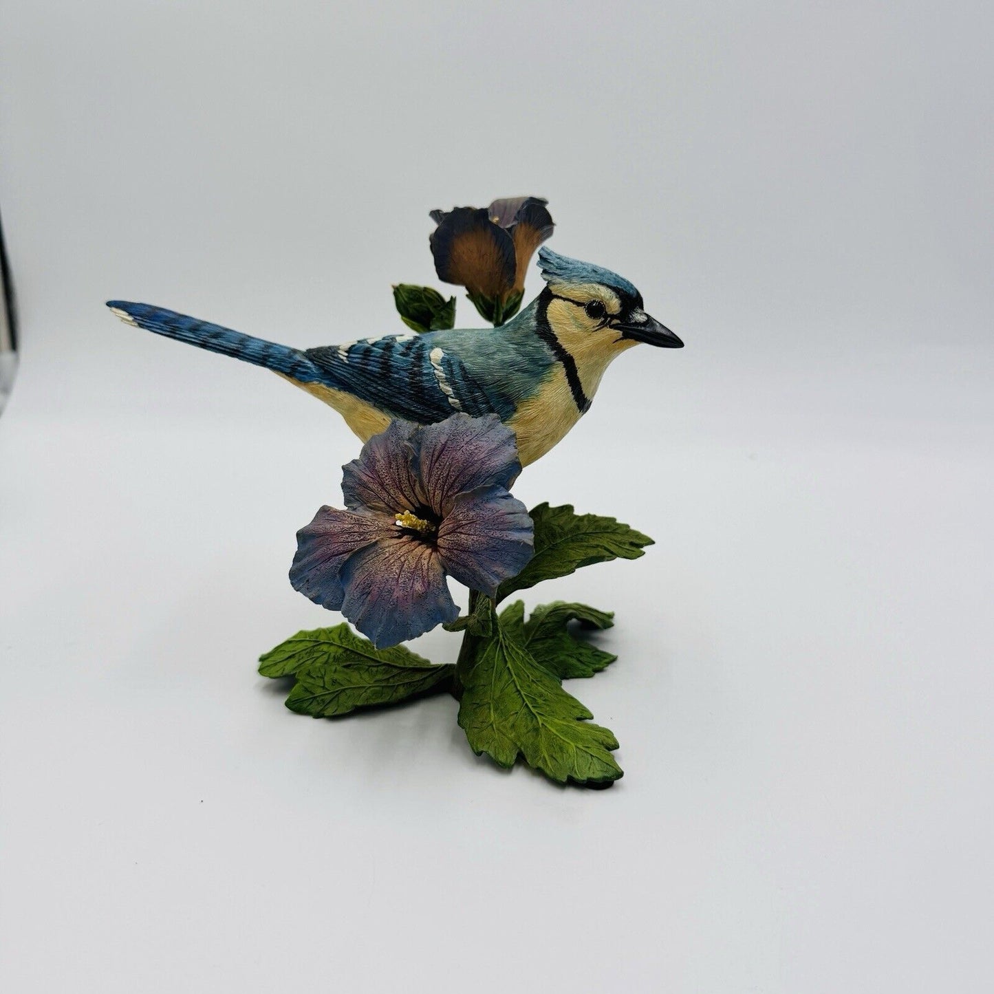 The Danbury Mint Collection Blue Jay Bird Figurine Glimpse of Summer by Bob Guge