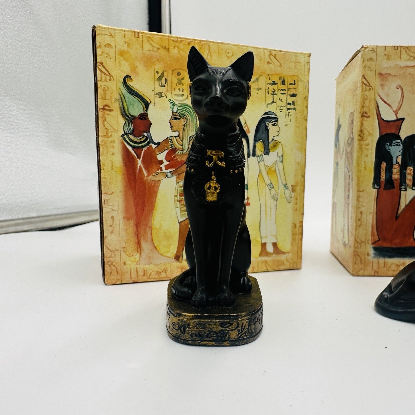 Egyptian Collection Figurines Resin Hand Painted Myths & Legends Adams Apple Vtg