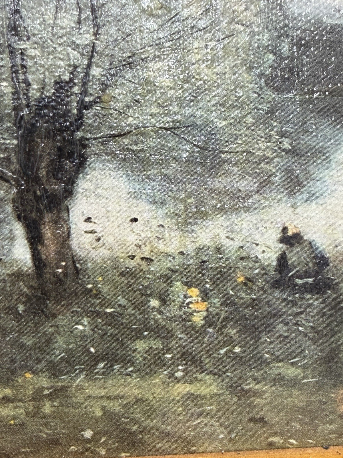 Antique Corot Signed French Oil Painting Jean-Baptiste-Camille 16”x14”