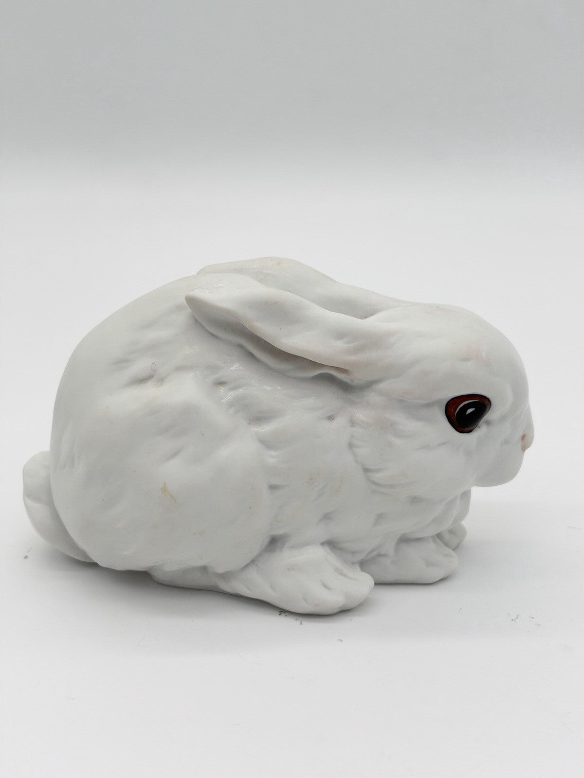 AK Kaiser Porcelain Lying White Rabbit Hare #518 Figurine West Germany Painted