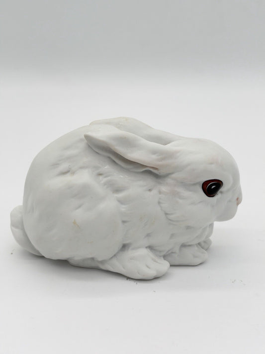 AK Kaiser Porcelain Lying White Rabbit Hare #518 Figurine West Germany Painted