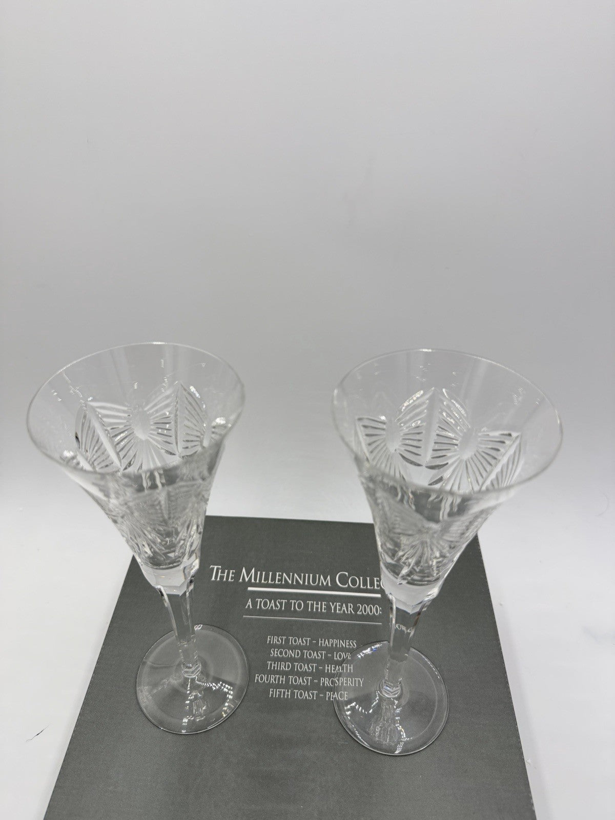 Waterford Crystal The Millennium Collection Happiness A toast to the year 2000