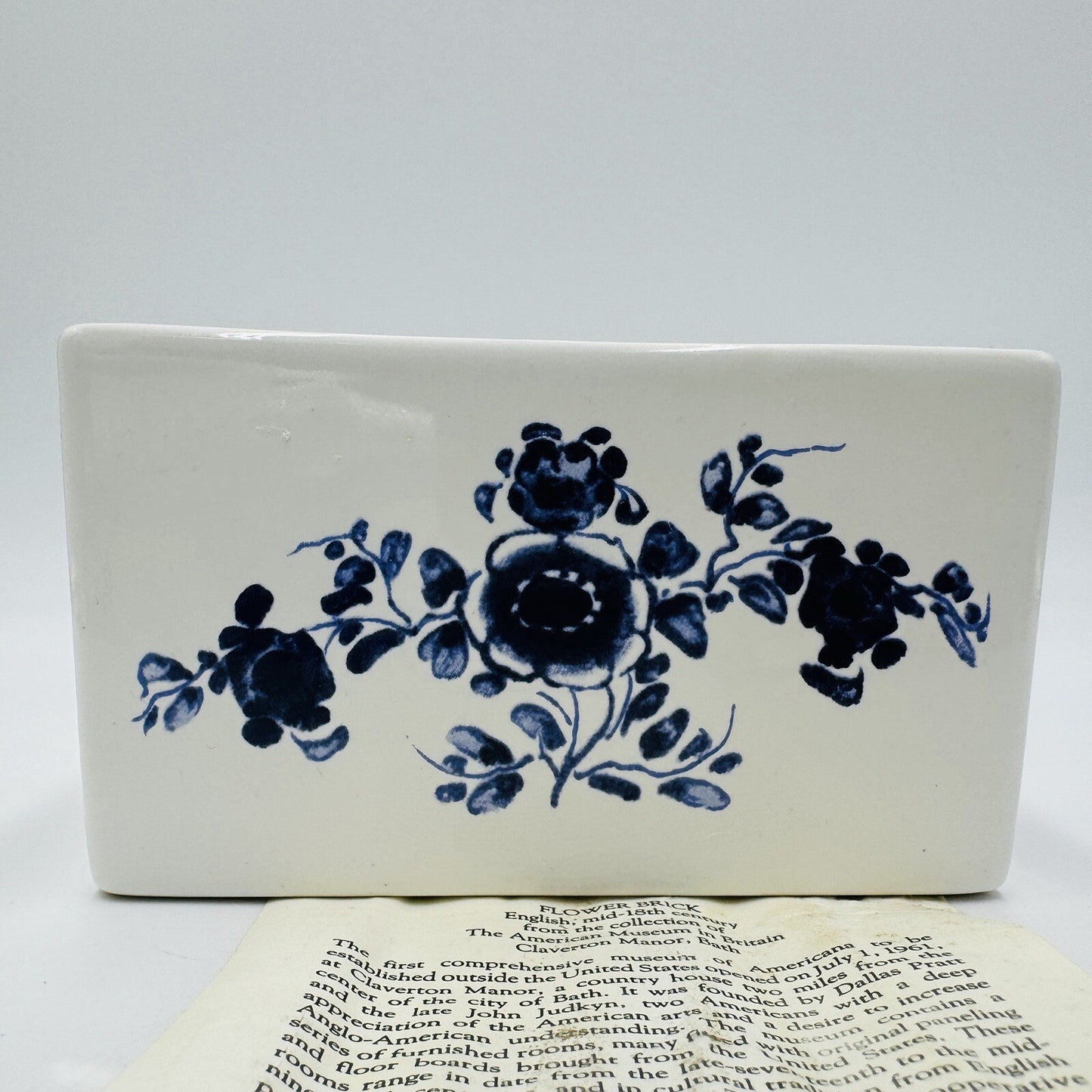 Antique Flower Brick English Mid-18th century Porcelain Floral Documentation
