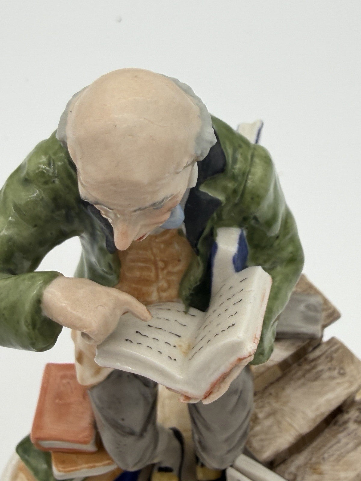MV Mueller & Co Volkstedt 1907 Porcelain Germany Victorian Librarian Figurine