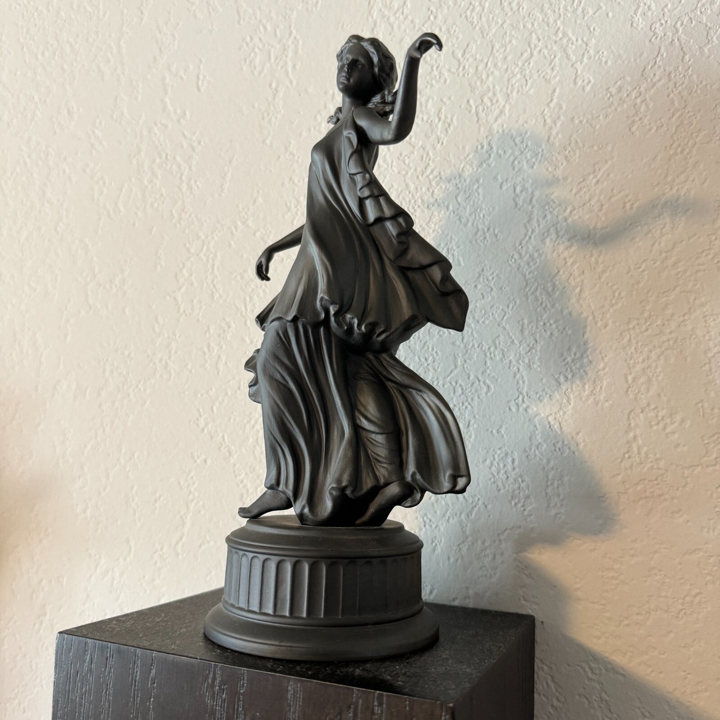 Wedgwood Signature Collection Black Basalt Dancing Hours Figurine COA Rare CW424
