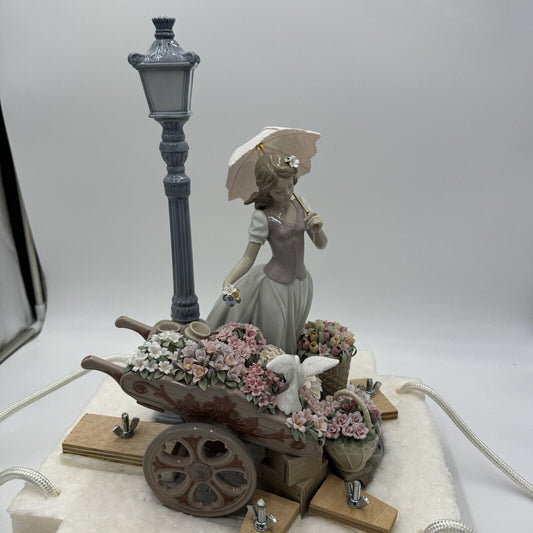 Lladro Sculpture Flowers For Everyone 15in Girl Parasol Boxed Large Lladró Spain