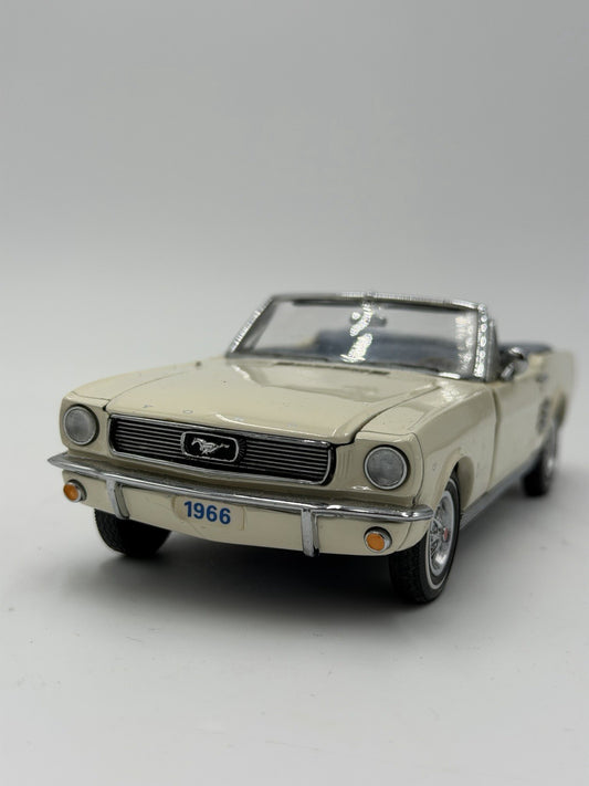 DANBURY MINT 1966 Ford Mustang Convertible 1/24 Diecast Metal Car  Beige