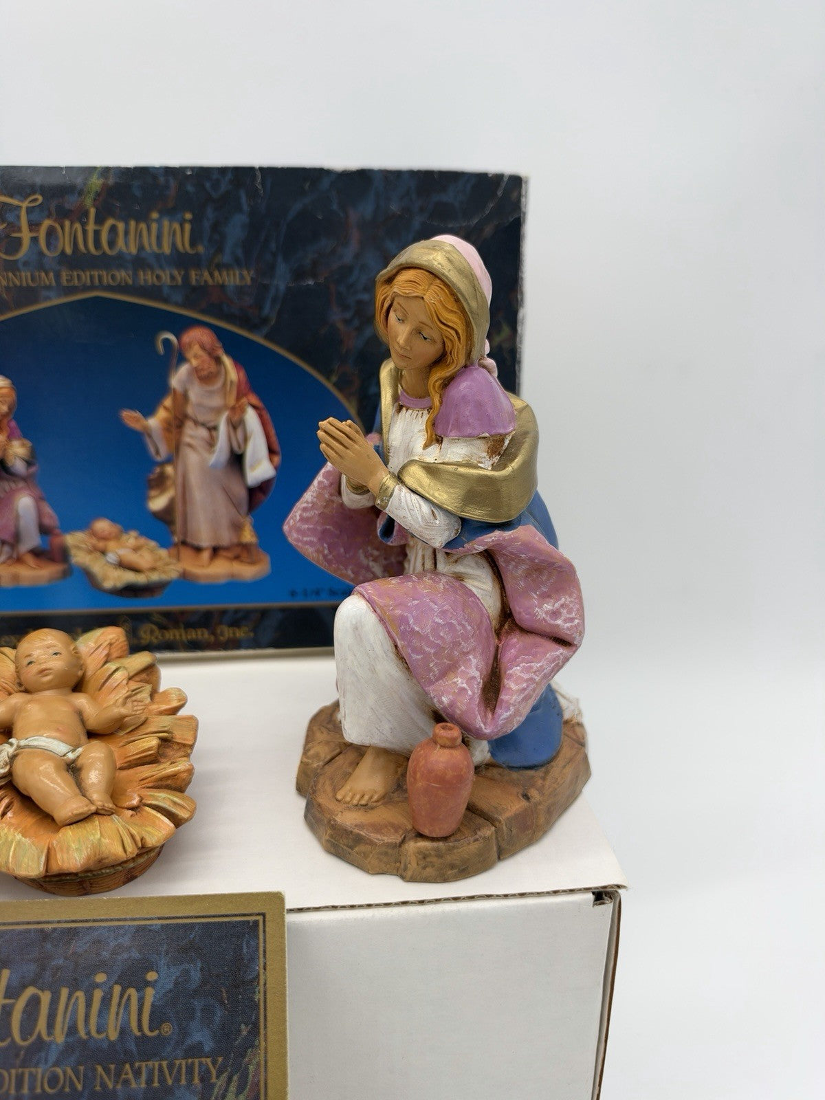 Rare Fontanini millenium edition holy family scale 6-1/4” Nativity 4 PCs Figures