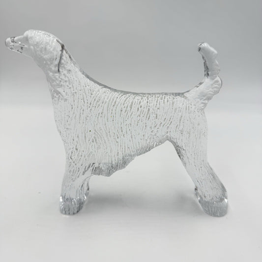 Vintage Kosta Boda glass Afghan dog Bertil Vallien’s Kennel series paperweight