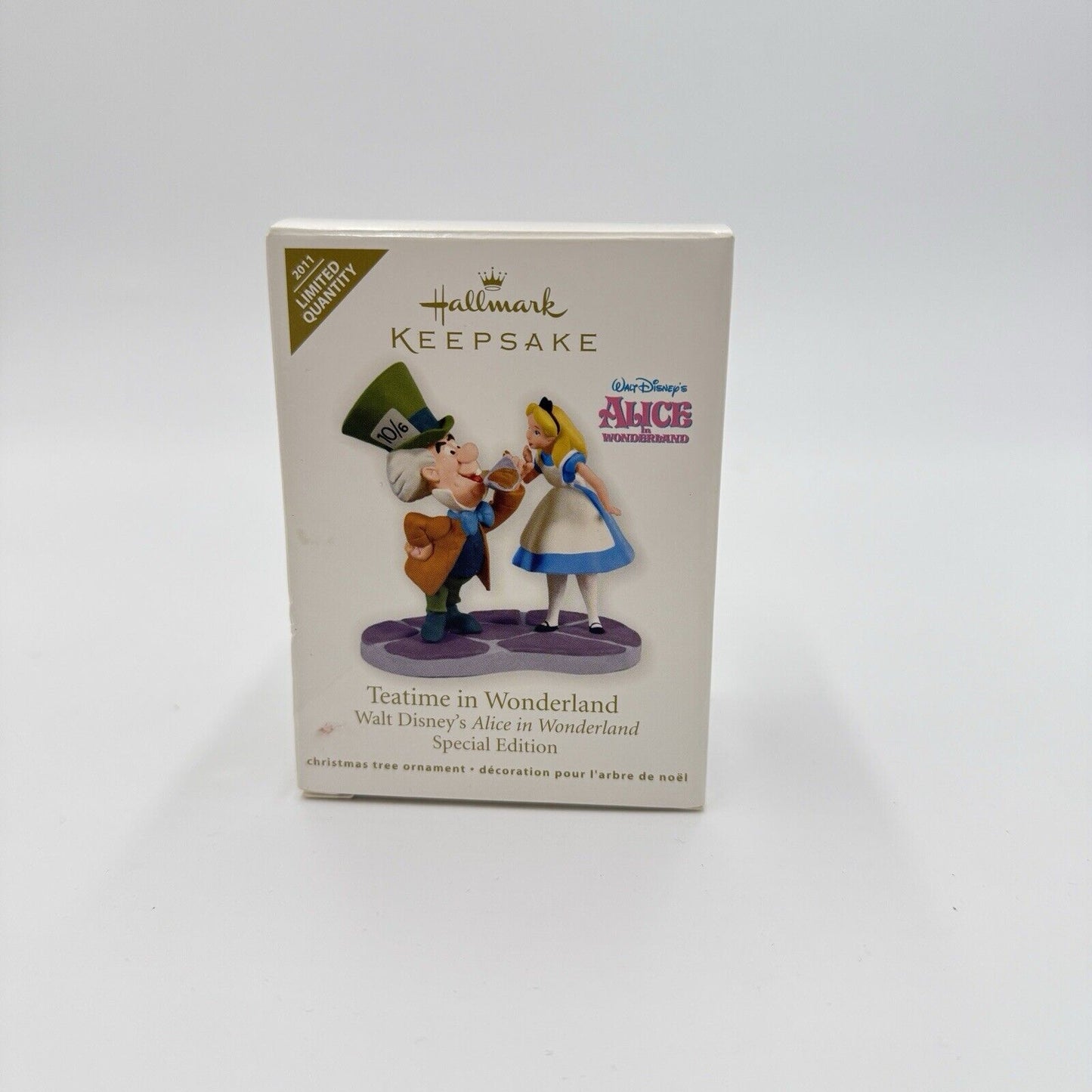 2011 Hallmark Ornament Disney Alice Teatime In Wonderland Christmas Figurine