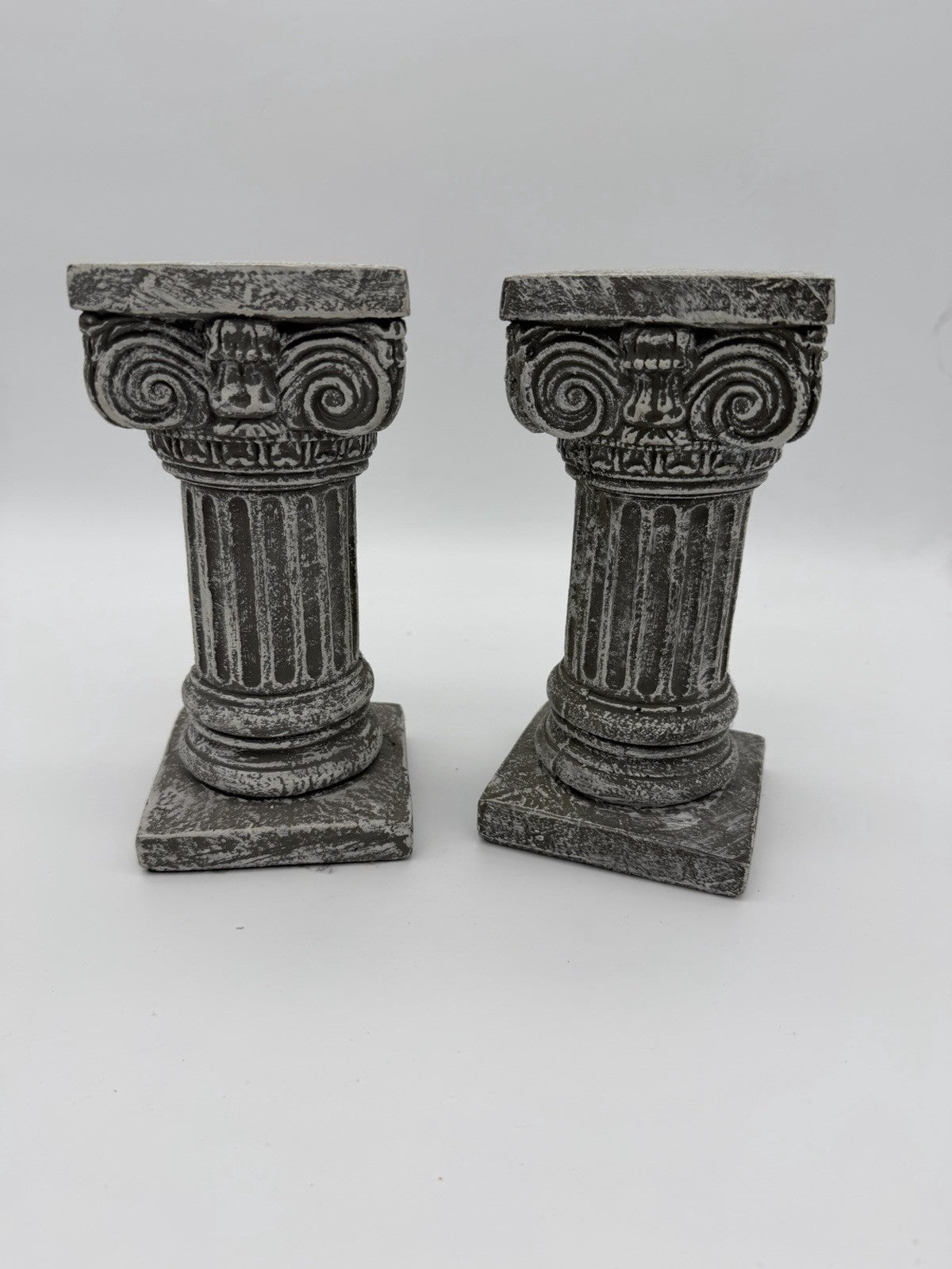 House Parts USA Solid Concrete Roman Pillar Mini Statue Pedestal 8” H