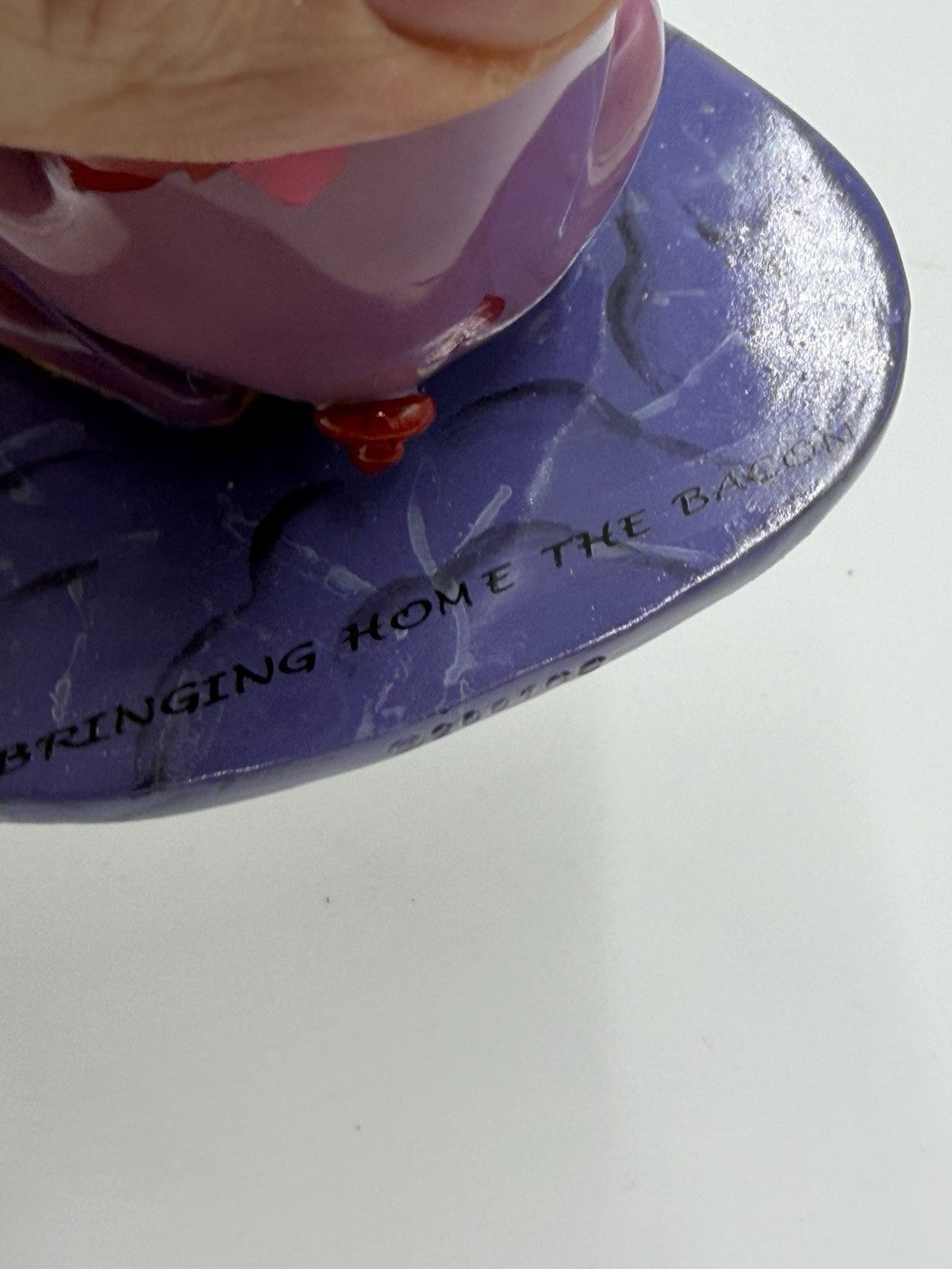 Vtg Pig Invasion Bride & Groom Cake Topper  Pigs Figurine Bringing Home Bacon 4”