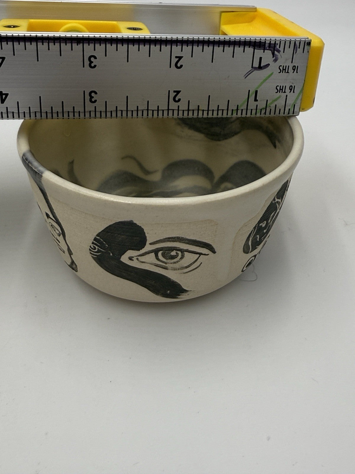 Rare Signed Studio Art Pottery Wretched Stench By B Clower Bowl Expressionist