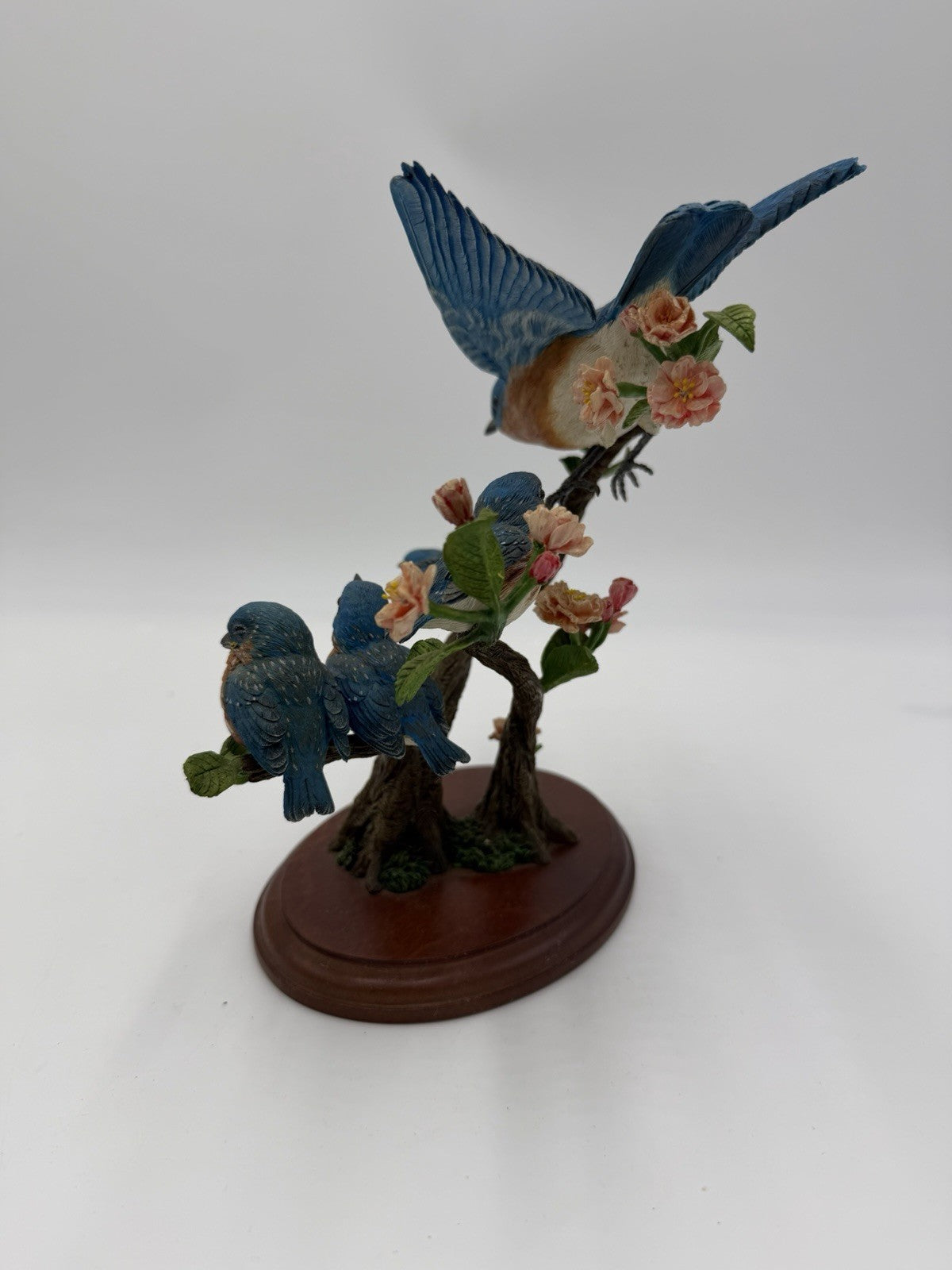Danbury Mint First Flight Bluebird Family Figurine By Bob Guge Birds 8”H