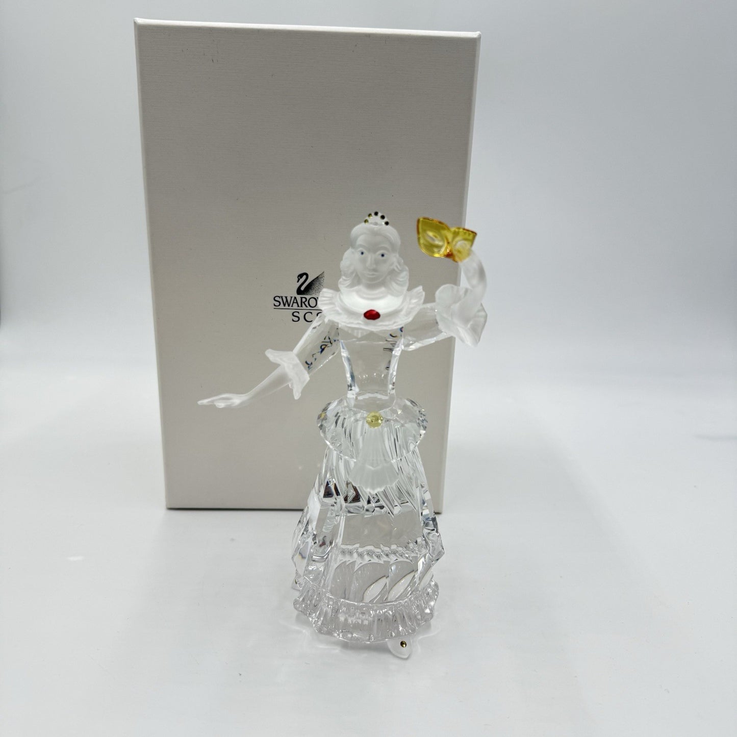 Swarovski Crystal Austria 2000 Annual Edition Masquerade Columbine Figurine 7”