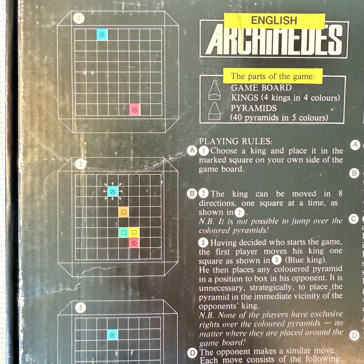 Professional Archimedes Board Game 2-4 Players Isolate And Escape Norway Vintage