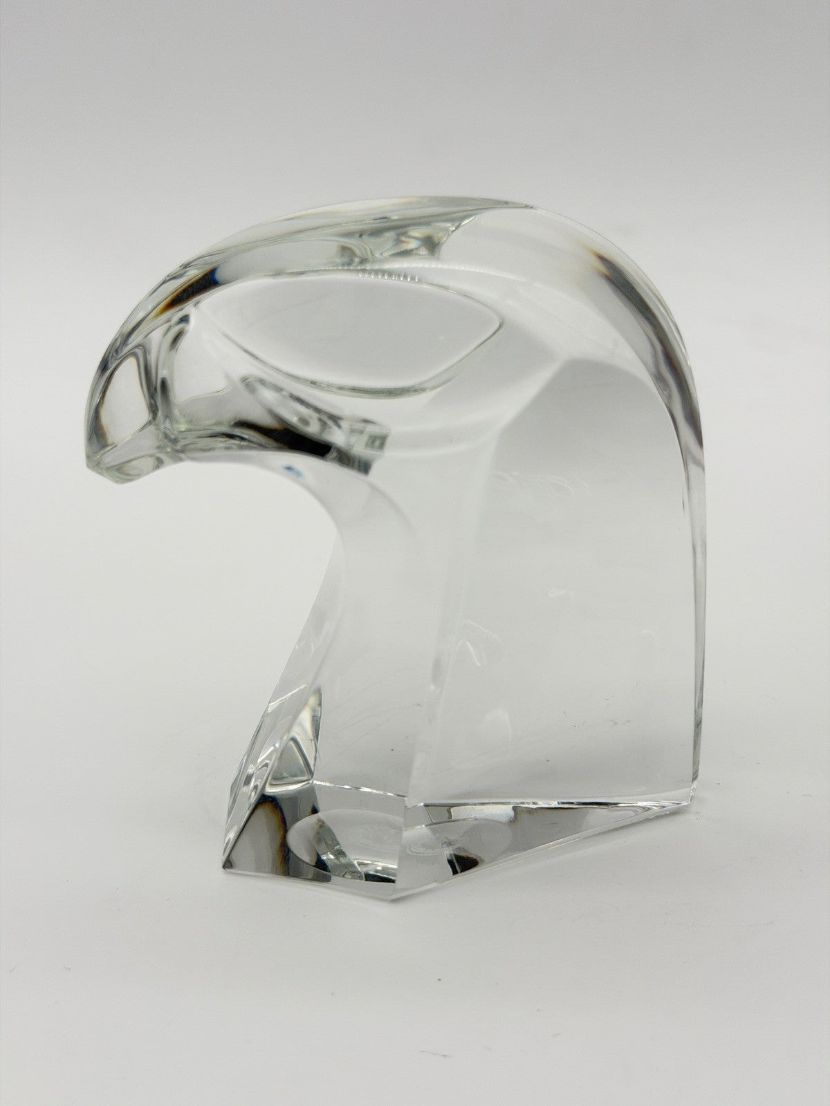 Saint Louis St Louis France Art Crystal Eagle Head Paperweight 3.5" Figurine