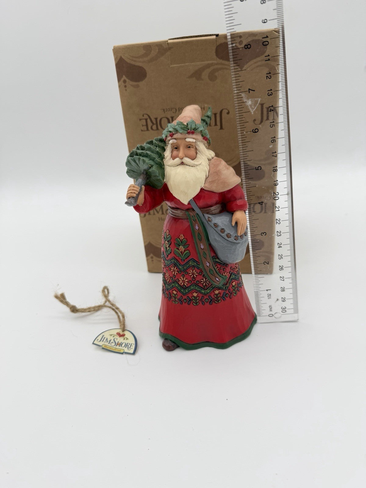 Jim Shore Heartwood Creek Sweden Santa Figurine Swedish Wishes 7” Rare Christmas