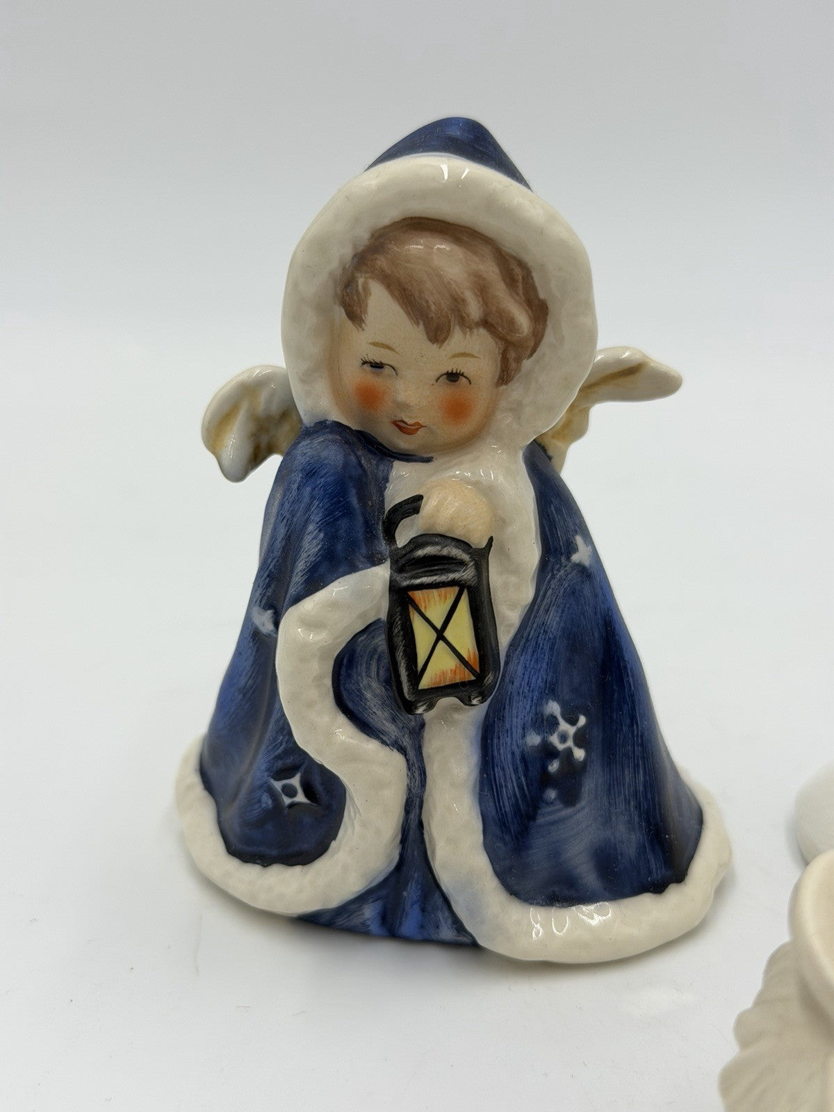 Vintage Goebel Germany Painted White Glossy Matte Mary & Jesus Angel Figurines