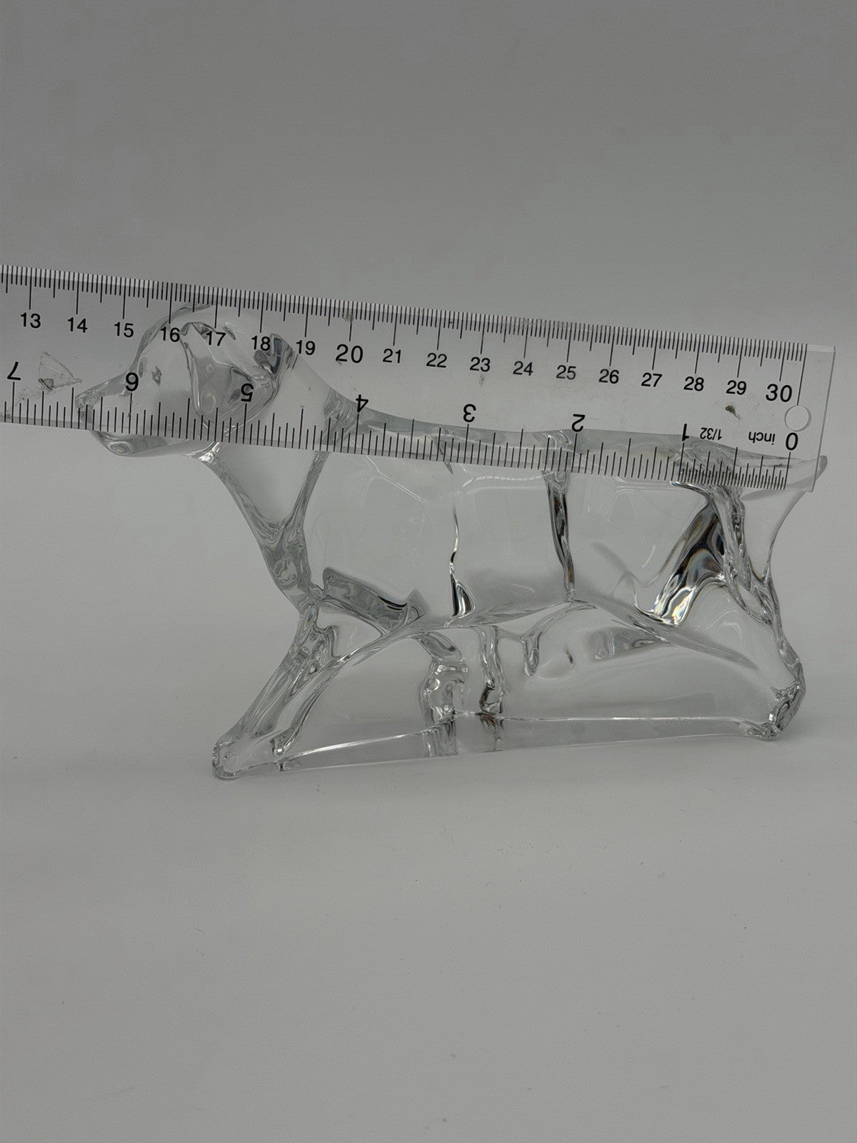 Baccarat France Crystal Clear Dog Labrador Retriever Figurine (Flawed)