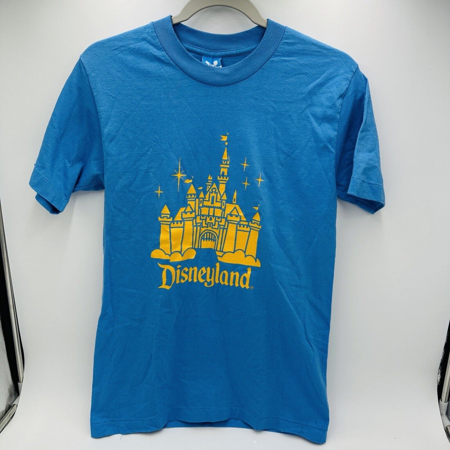 Disneyland Men's Medium T-Shirt Cinderella Castle Single Stitch USA Blue Vintage