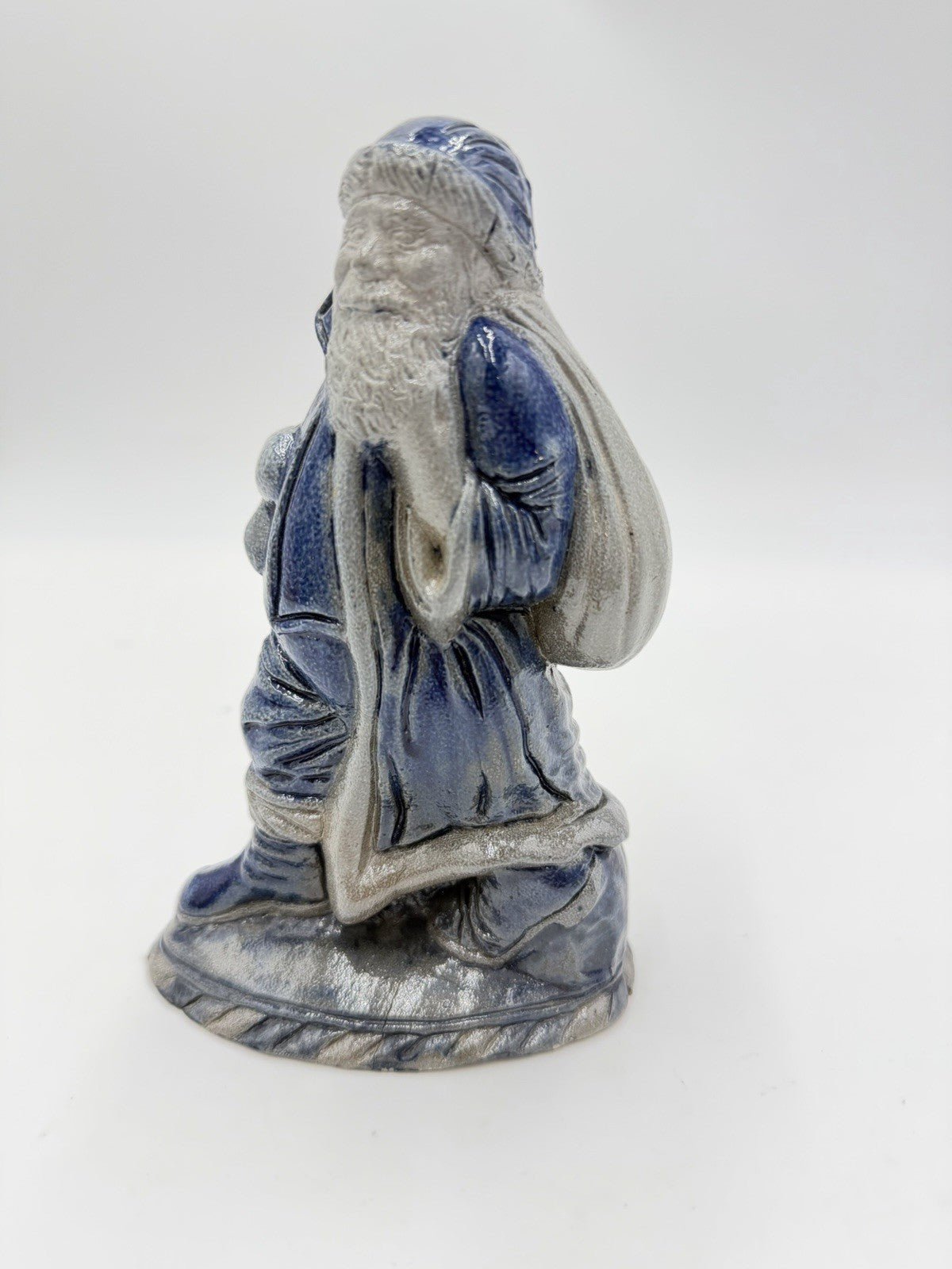 Vintage Rowe Pottery Works Salt Glazed Santa 6.5” Christmas Figurine 1988