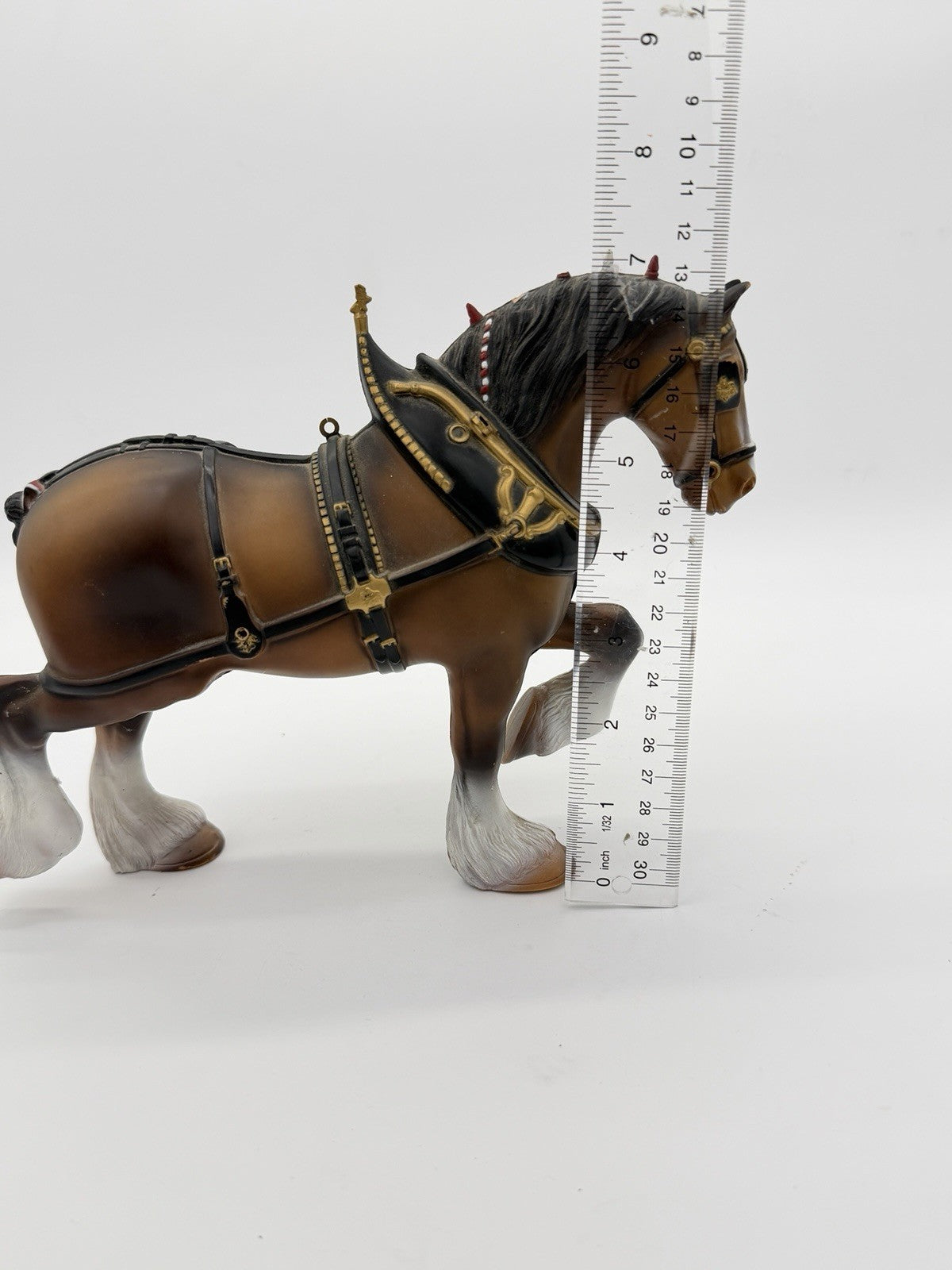 Vintage Anheuser Busch Budweiser clydesdale figurine 1960s Molded Plastic Horse