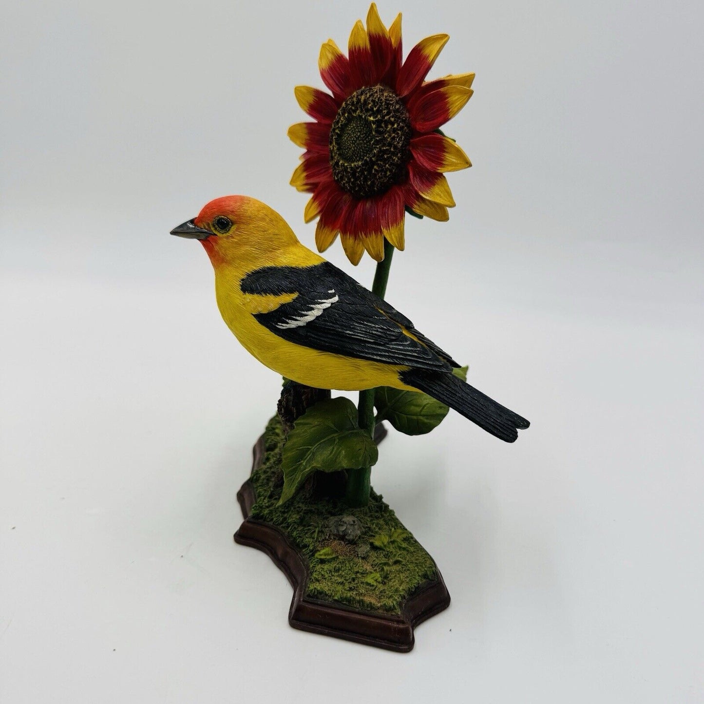 Rare Danbury Mint California Sunshine Bird Figurine Western Tanager By Bob Guge