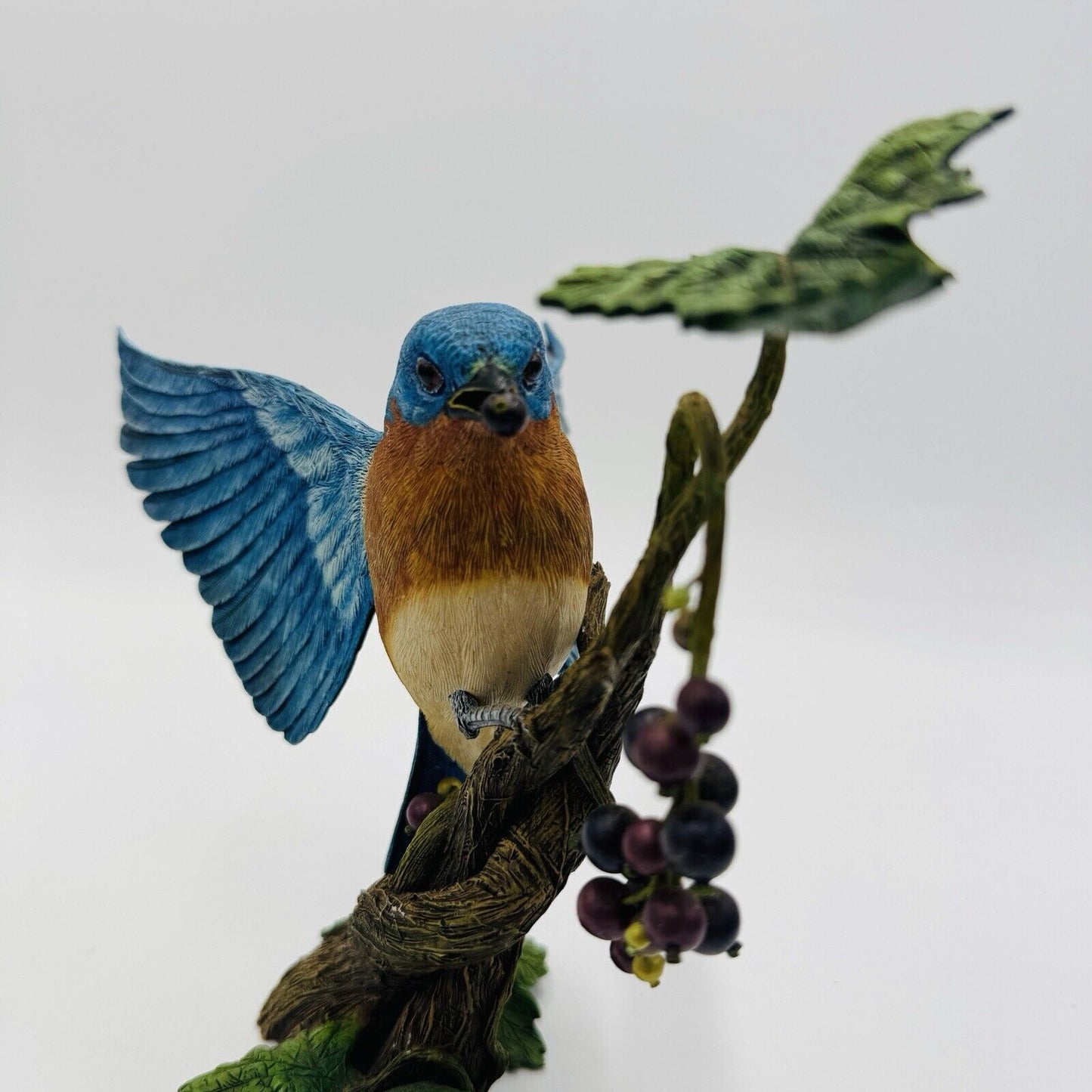 The Danbury Mint Blue Bird The Season's Bounty Figurine By Bob Guge Vintage