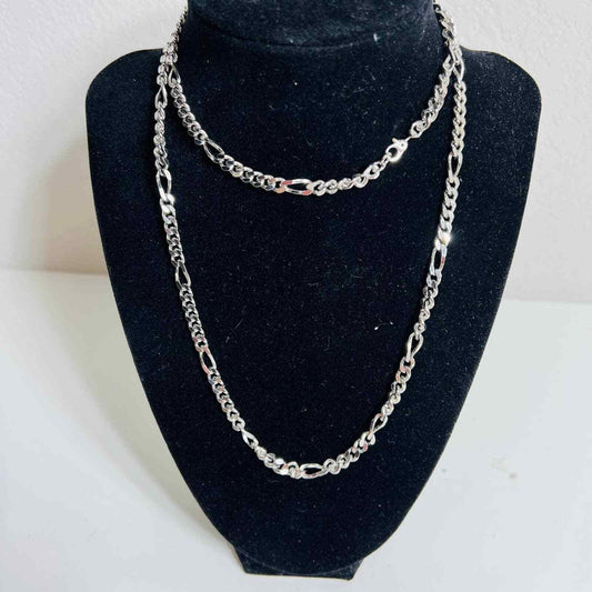 Monet Jewelry Womens Necklace Figaro Silver Tone Chain 30" Long Fashion Costume