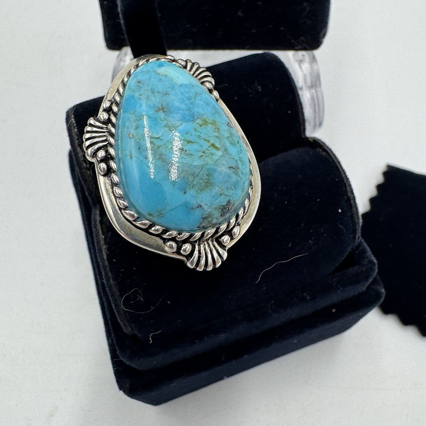 Stauer Sedona Turquoise Sterling Silver Women Ring Size 7 Arizona