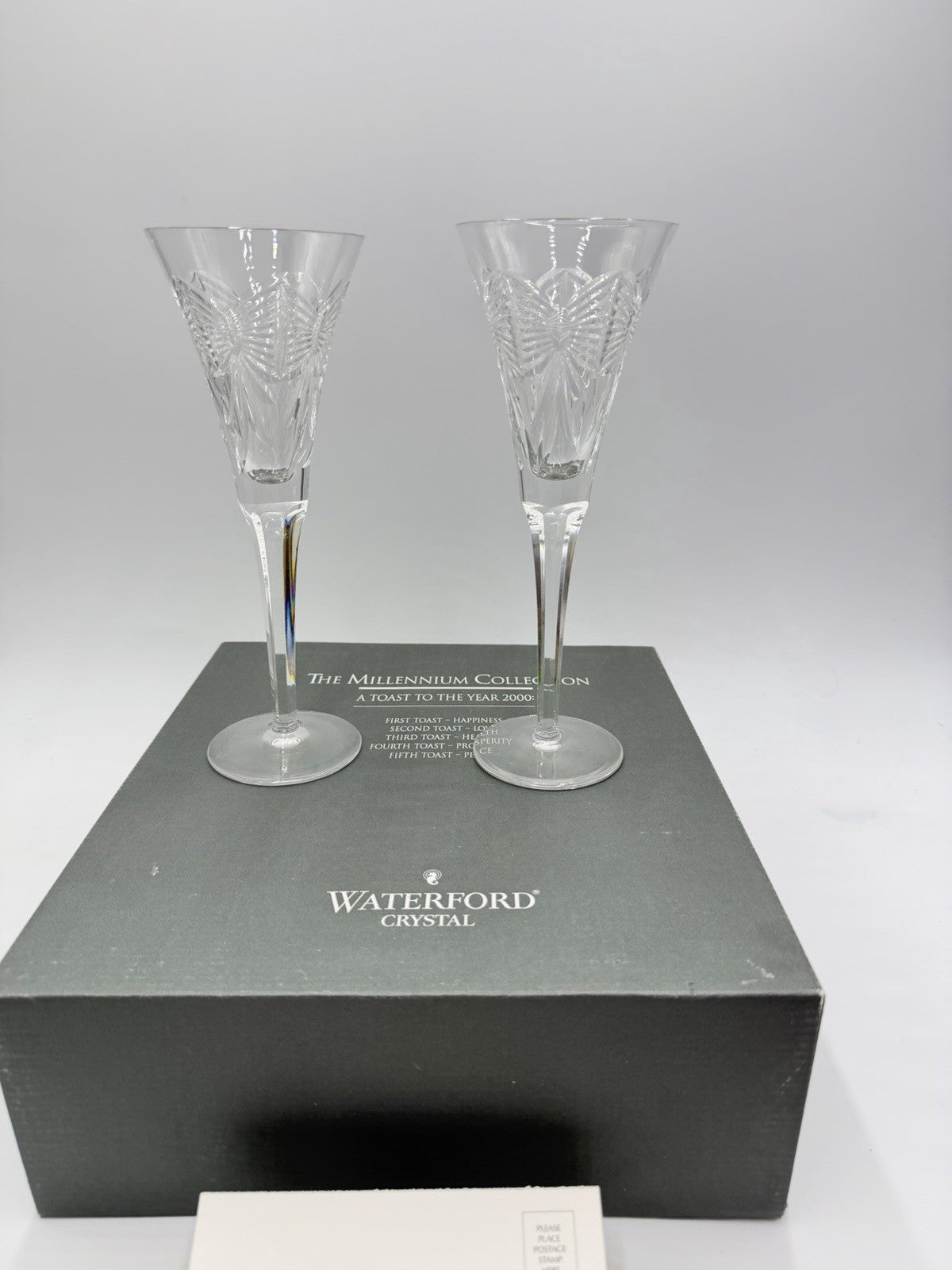 Waterford Crystal The Millennium Collection Happiness A toast to the year 2000