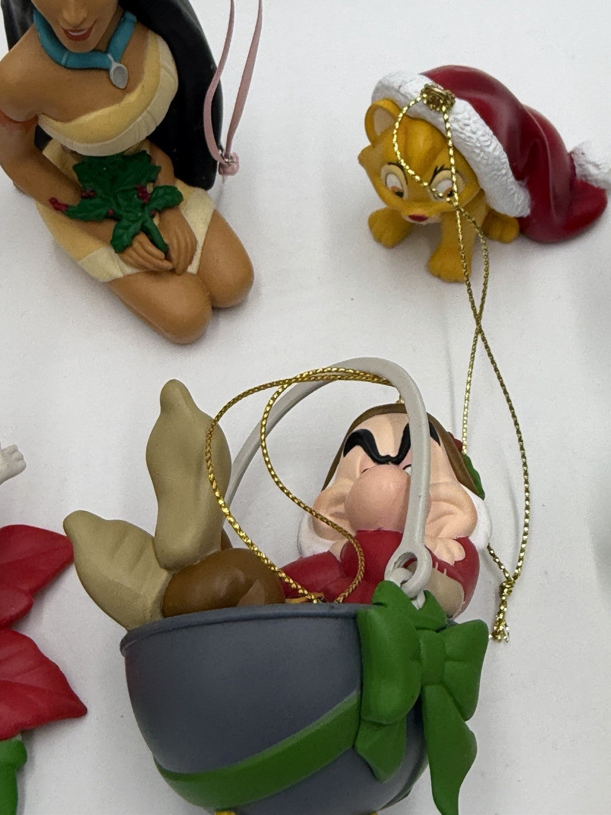Vintage Disney Grolier Christmas Ornaments Lot Of 13 PCs Different Characters