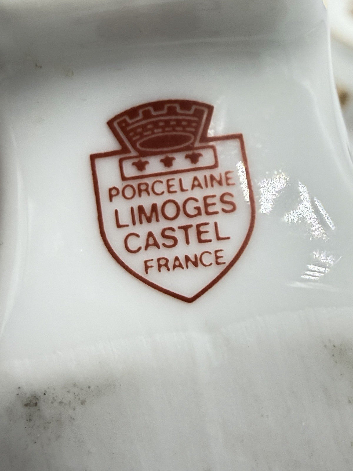 Vintage Limoges Castel France Miniature Victorian Shoes & Trinket Box Porcelain
