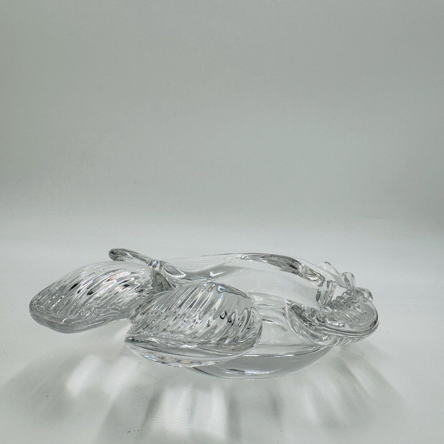 Fish Shaped Candy Trinket Art Vannes France Crystal Ring Dish 2”H x 6.5"L