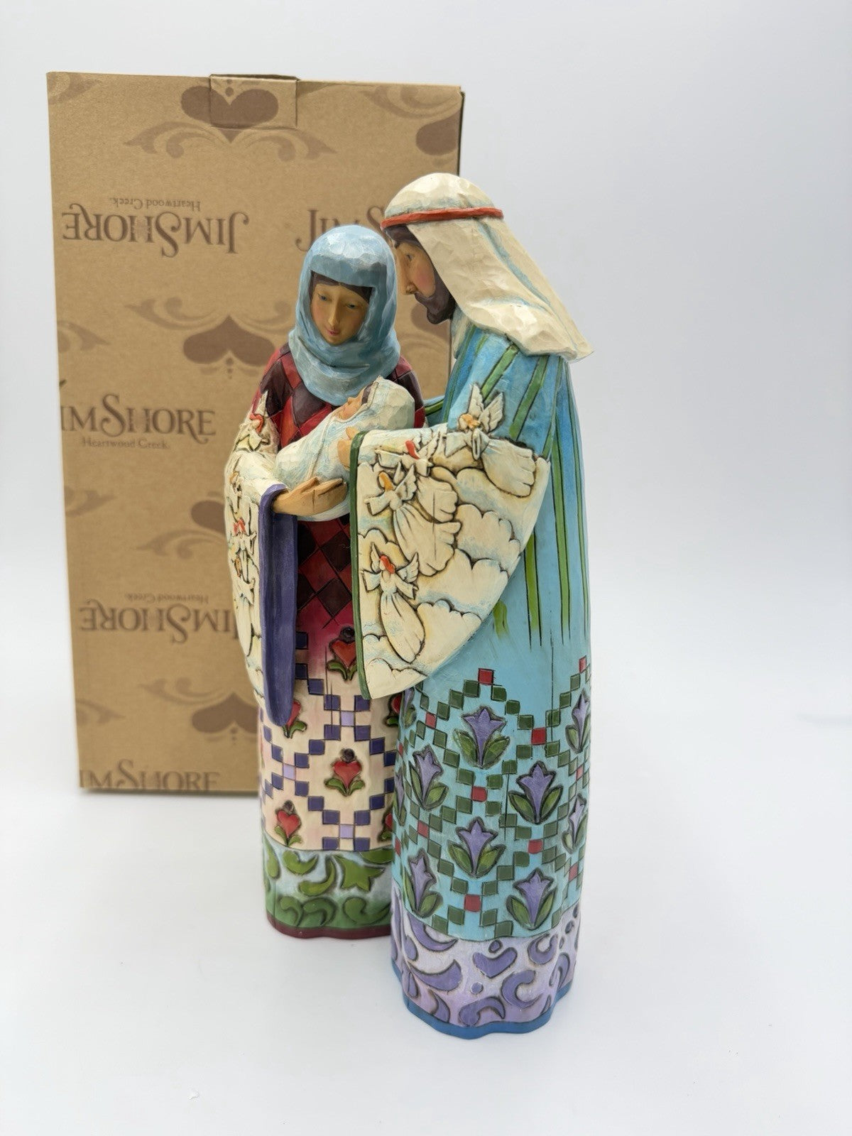 Jim Shore Blessed Family Nativity Large Sculpture 11” Holy Family Figurine W/box