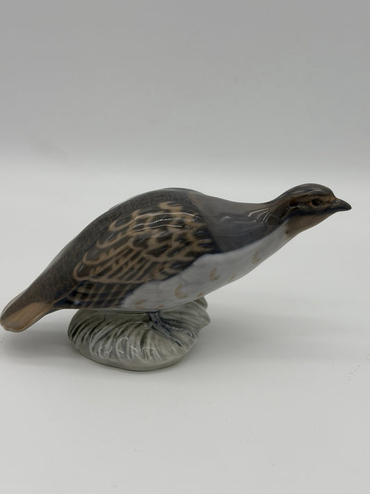 Royal Copenhagen Partridge Bird Porcelain Denmark Signed Peter Herold Figurine