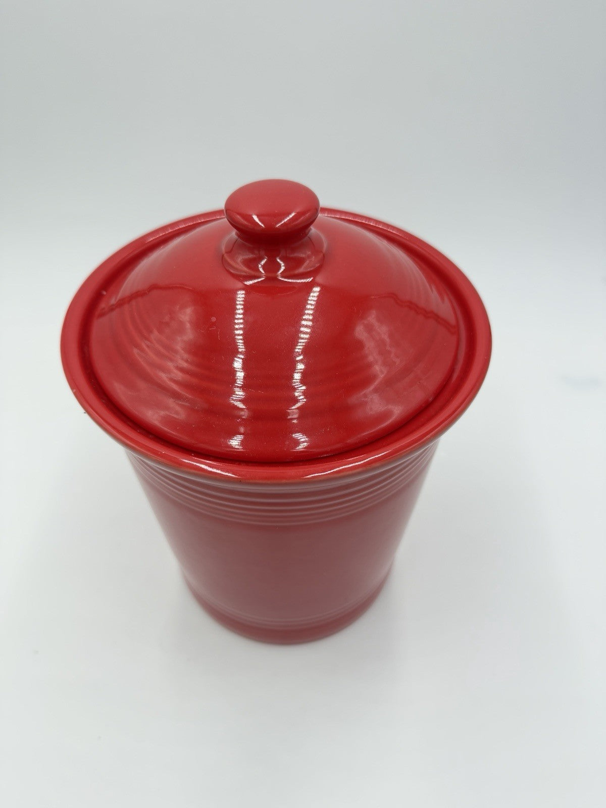 Fiesta Ware USA Homer Laughlin Fiestaware 10" Large Red Canister W/Lid Scarlet