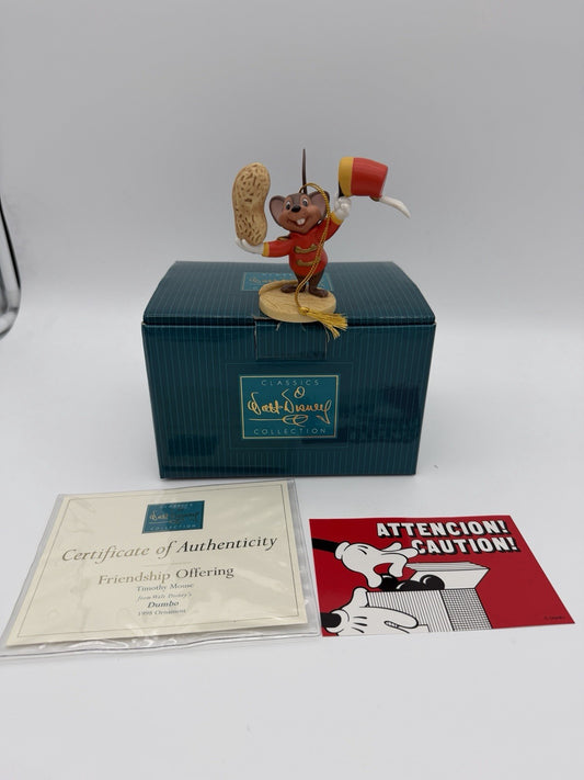 WDCC Disney Friendship Offering Timothy Mouse Porcelain Ornament Figurine New
