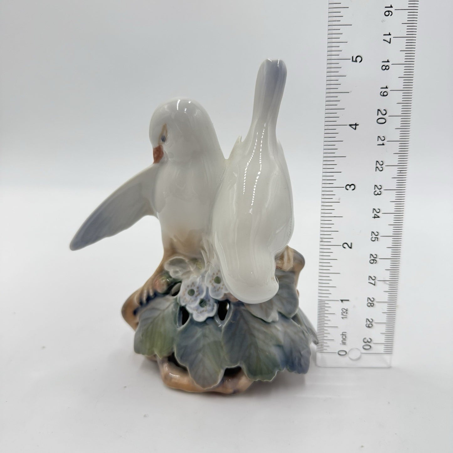 Royal Copenhagen Denmark Porcelain #402 Love Birds Figurine Vintage Painted