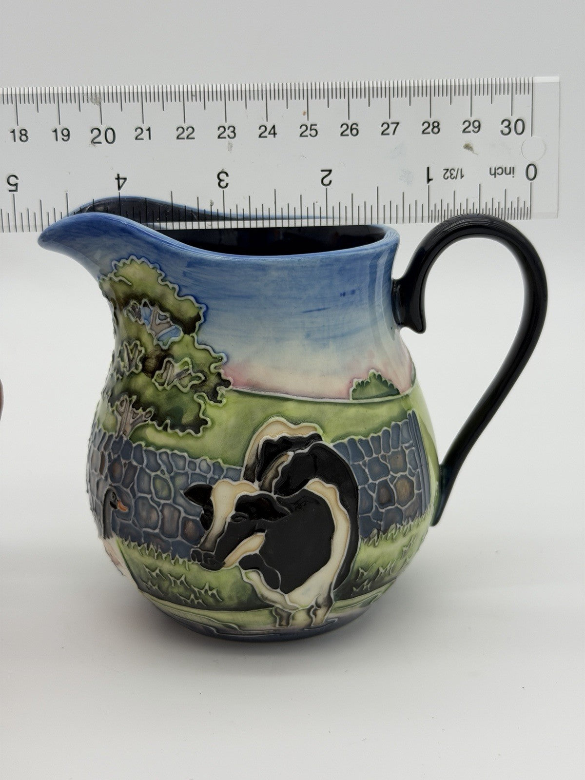Rare Old Tupton Ware Art Pottery England Farmyard Pitcher/jug 4” Embossed Farm