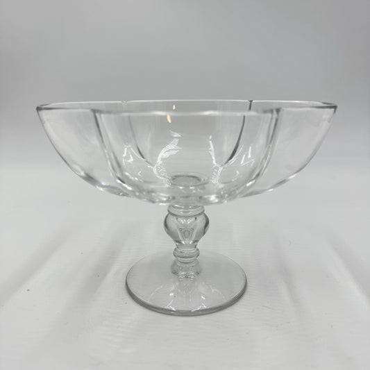 Vintage Baccarat France Crystal Corail Footed Compote Bowl Dish 4” x 5.5”