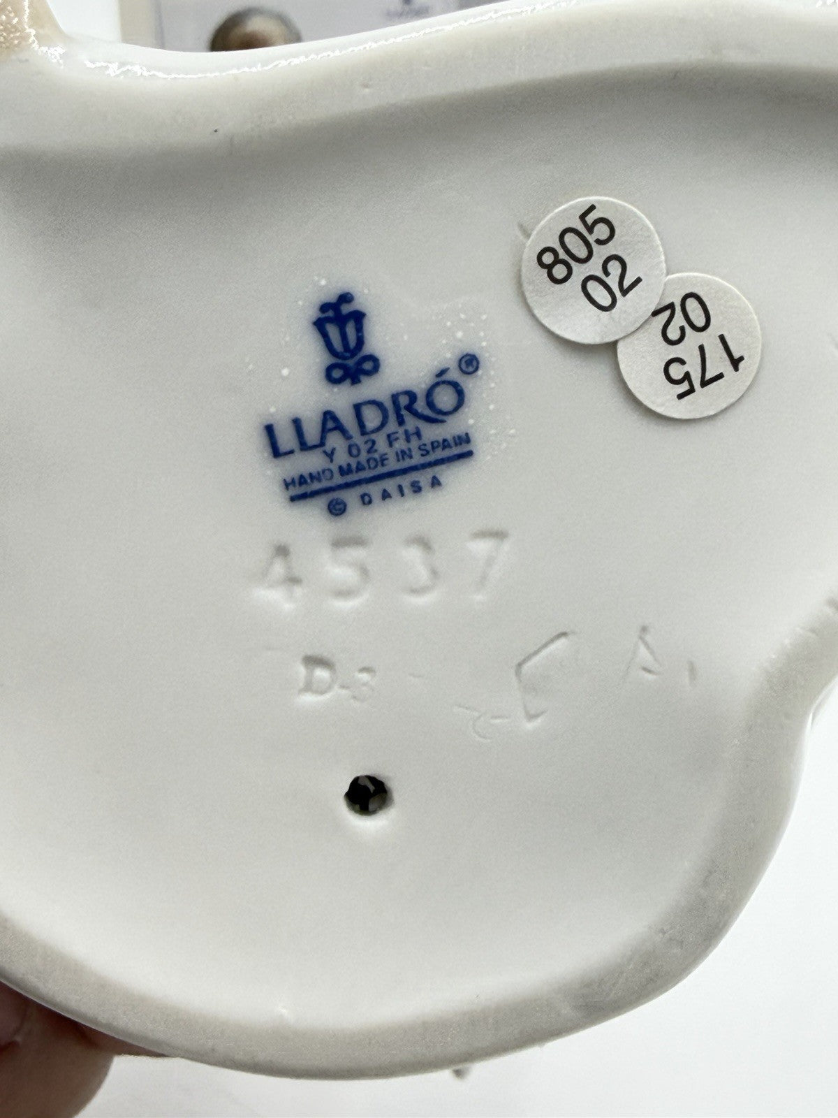 Lladro Spain Porcelain Angel Playing Mandolin Seated Boy Figurine NIB Retired Vt