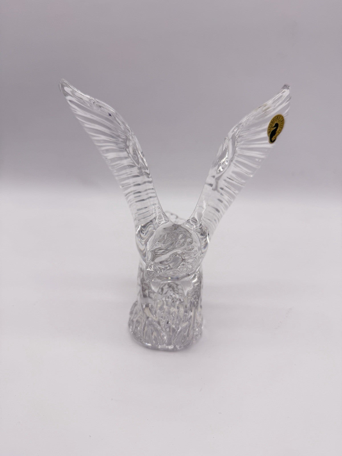 Waterford Crystal Eagles Wing Lead Clear 7” Bald American Eagle Bird Figurine