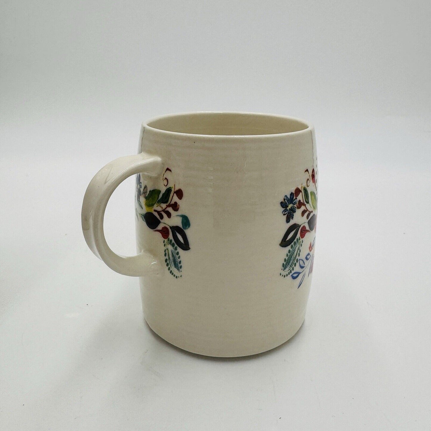 Anthropologie Starla Halfmann Monogram Letter D Floral Coffee Mug Ceramic