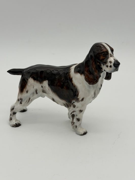 Royal Doulton Porcelain England Springer Spaniel HN 2516 Dog Figurine 5”Hx6”L