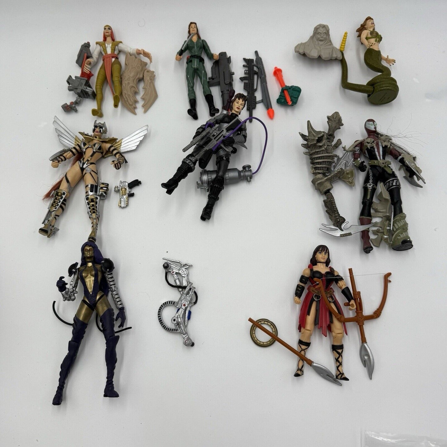 Vintage McFarlane Action Figurines Warriors Women Hero Figurines Lot 8 Pieces