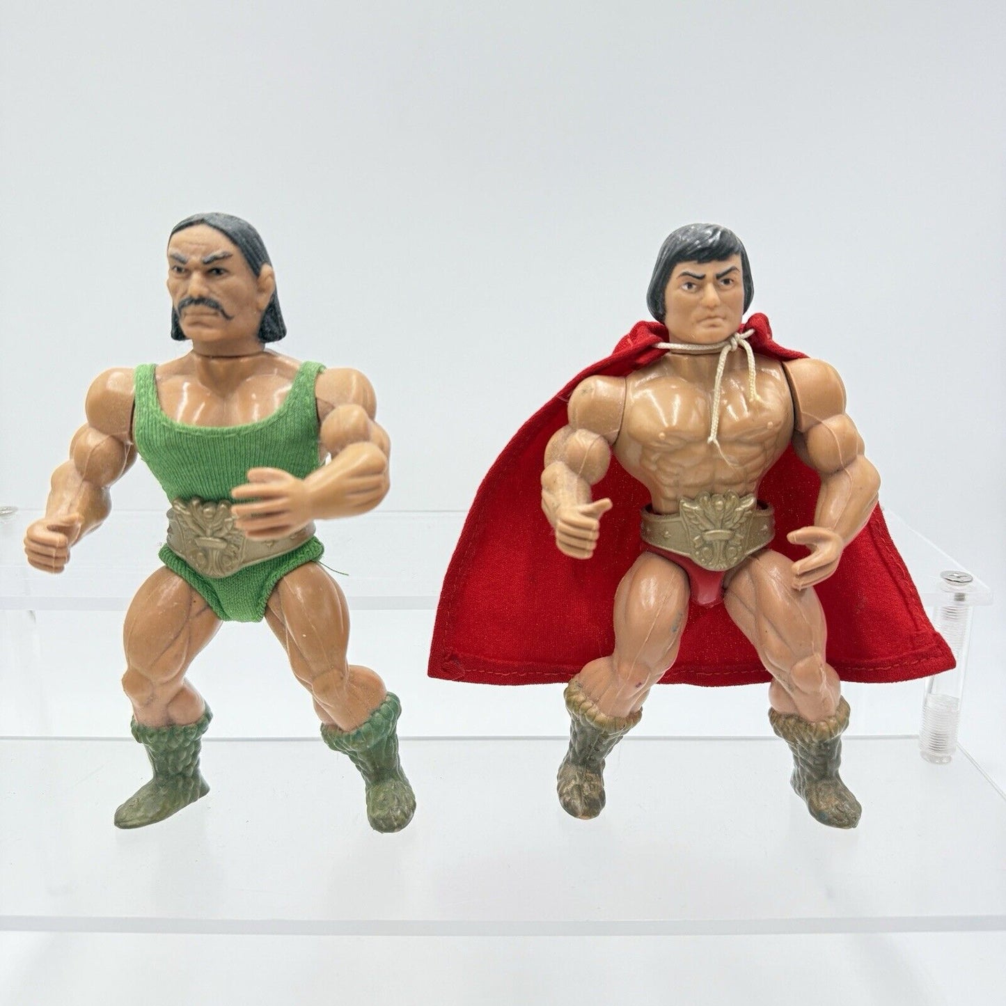 1980's Fearless Frenchie super Sam Wrestlers of the World Sparkle Action Figures