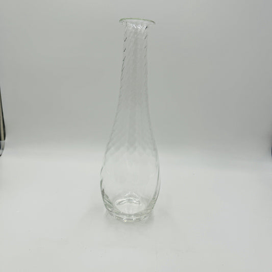 Villeroy & Boch Crystal Glass Swirl Flower Vase Tall 13in Serveware